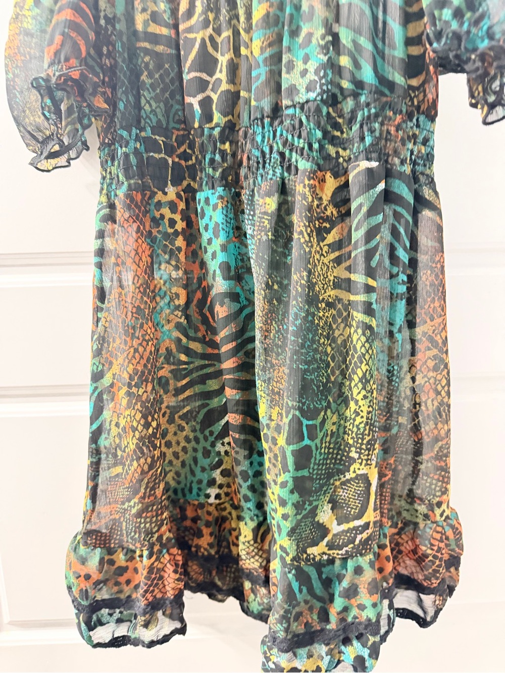 American Rag Multicolor Animal-Print Chiffon Tunic